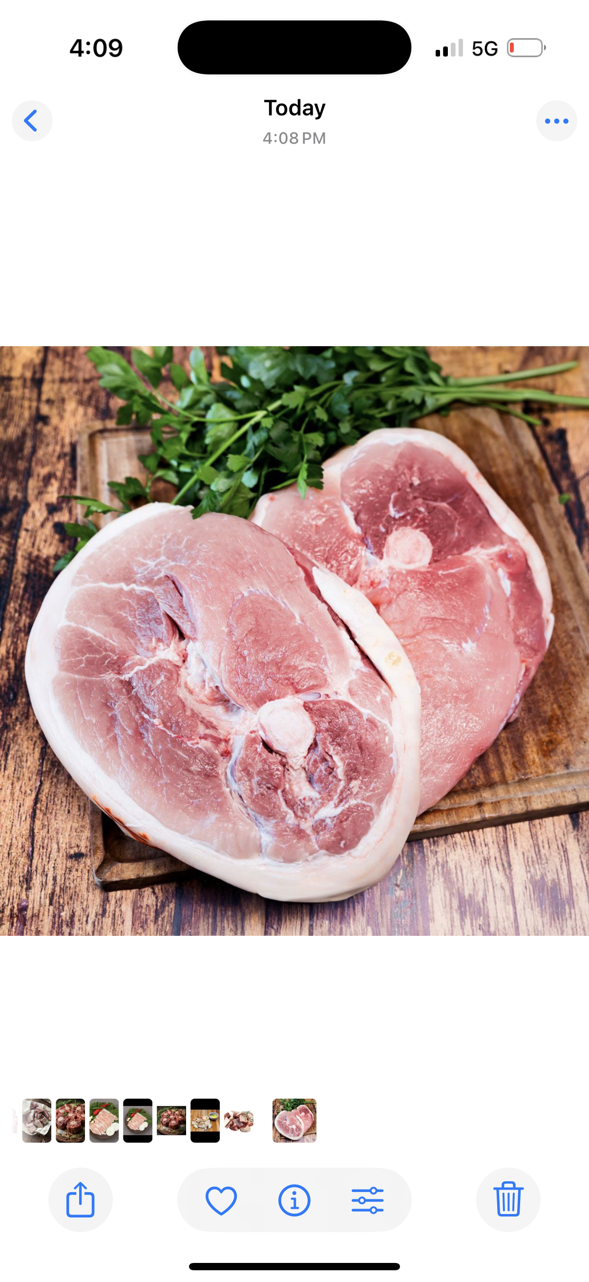 Slice pork leg(1pound)